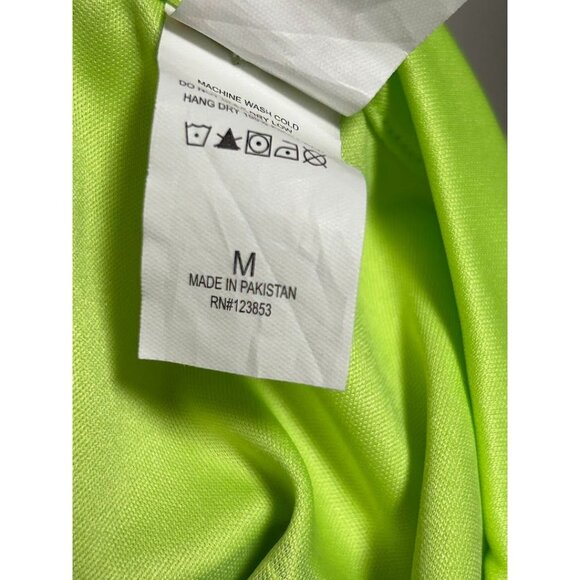Seagrove Beach Florida Neon Green‎ Long Sleeve Sport Shirt M - Picture 3 of 6
